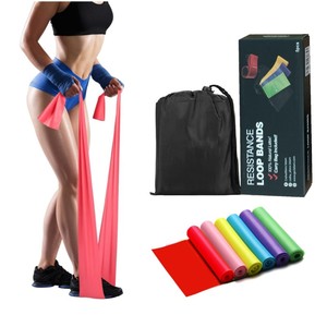 Home Use Professional Elastic Exercise Bands Non-latex Resistance <strong>Therabands</strong> in Assorted Colors - Product Image 3