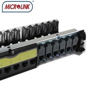 法国型可拆卸加载24端口19英寸网络配线架UTP CAT6/CAT6A Rj45罗格朗非屏蔽配线架 - Product Image 2