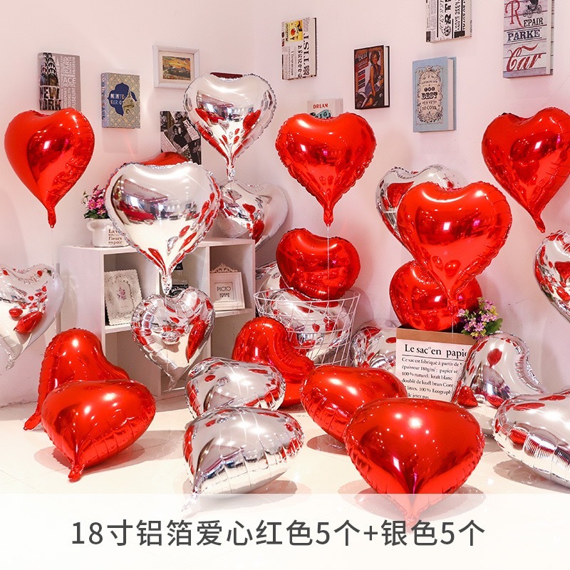 Dark Gray Red heart