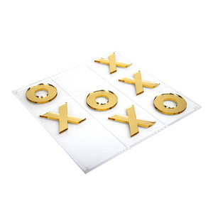 Lüks temizle yüksek kaliteli akrilik Tic Tac Toe Xo oyunu Lucite satranç tahtası akrilik Tic Tac Toe kurulu oyun seti - Product Image 1