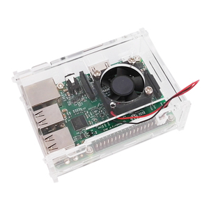Funda acrílica para Raspberry Pi con ventilador pequeño, carcasa acrílica engrosada, ventilador fuerte, aplicable a Raspberry Pi 4B/ 3B +/3B/2B/B + - Product Image 1