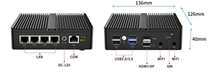 Computer Embedded Intel N5105 CPU 4LAN 2 usb3. 0 1 * VGN POE fornitura con wins 10 liunx system Nano Fanless Computer industriale - Product Image 2