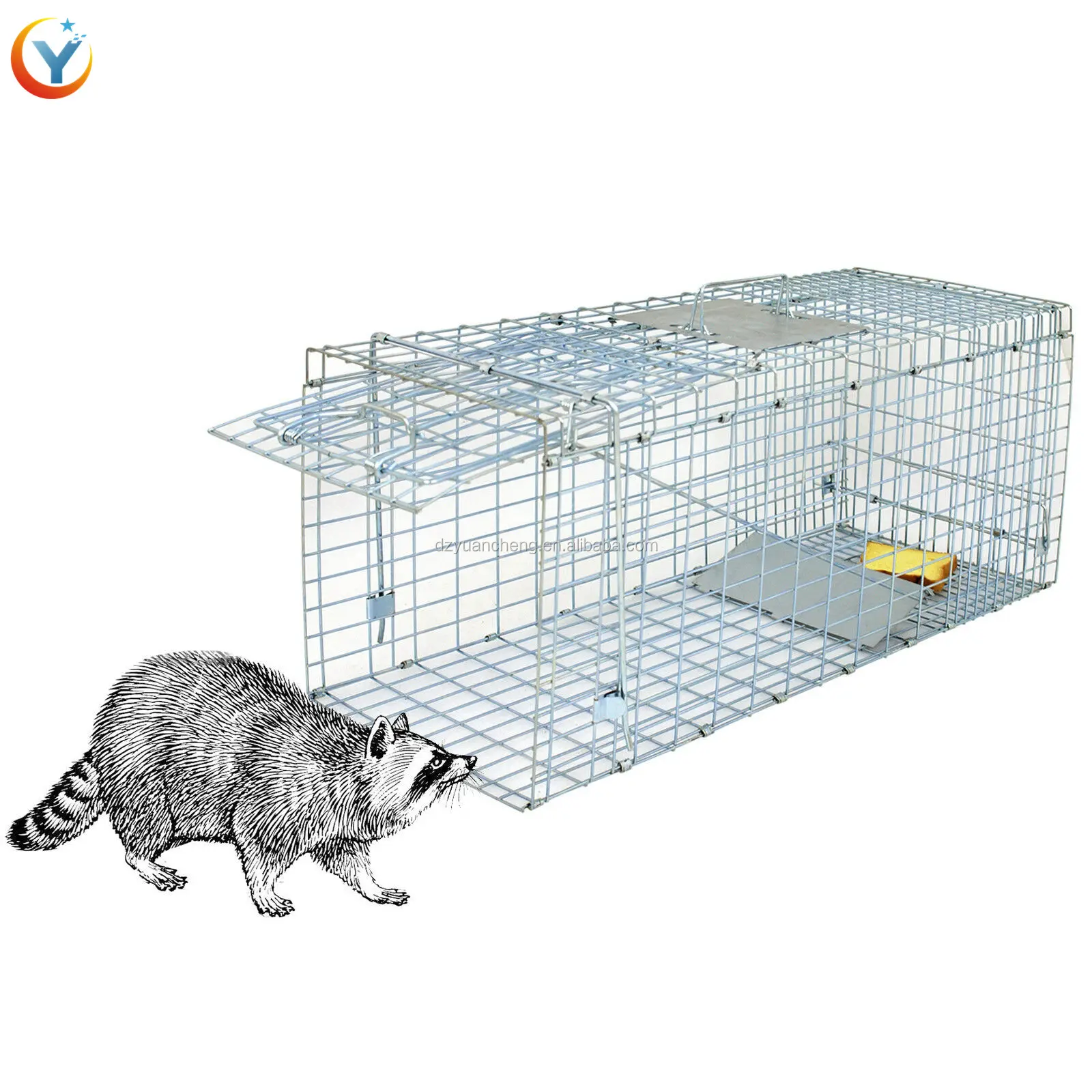 Trampa de jaula de animales en vivo plegada humana para ratas, gatos, conejos, mapones, Martens, zorros, cerdo, remos salvajes, pájaros, palomas fabricante