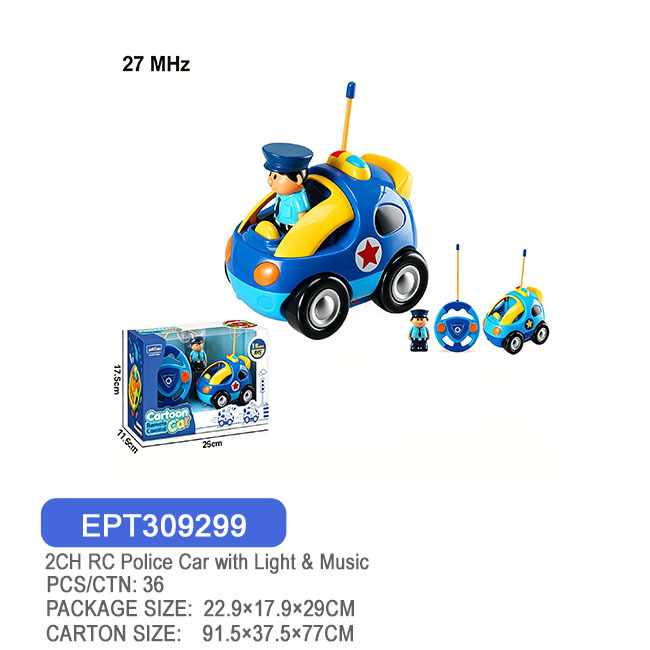 EPT309299 Auto della Polizia RC a 2 Canali con Luci e Musica