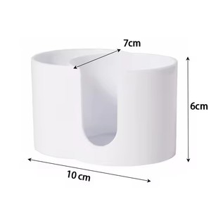 2合1台式储物盒，用于棉签和卸妆塑料双孔组合粉扑储物罐 - Product Image 5