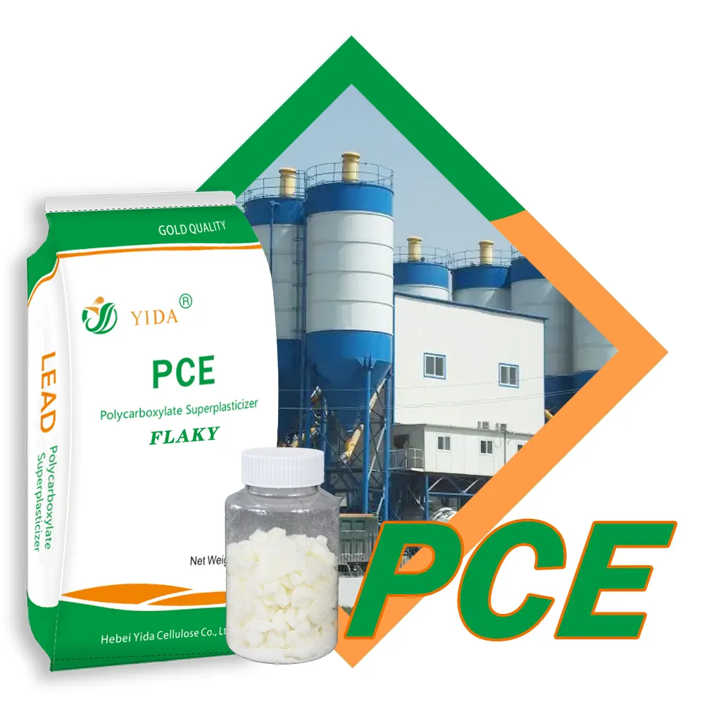 Superplastificante de policarboxilato PCE, agente redutor de água para concreto e argamassa, temperador de concreto e cimento, aditivo em pó