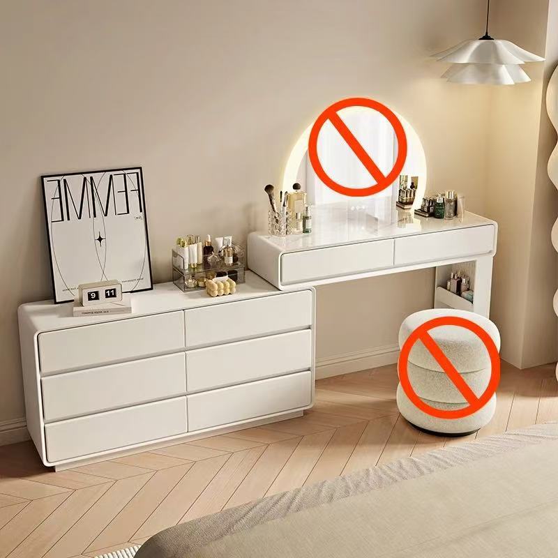80cm table with six drawers -- no mirror or stool