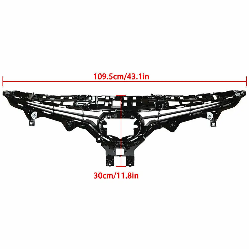 สําหรับ 2018 2019 2020 Toyota camry grille SE XSE ด้านหน้ากันชนกระจังหน้า USA ประเภทพลาสติก ABS สีดําย่าง OEM 53101-06E10