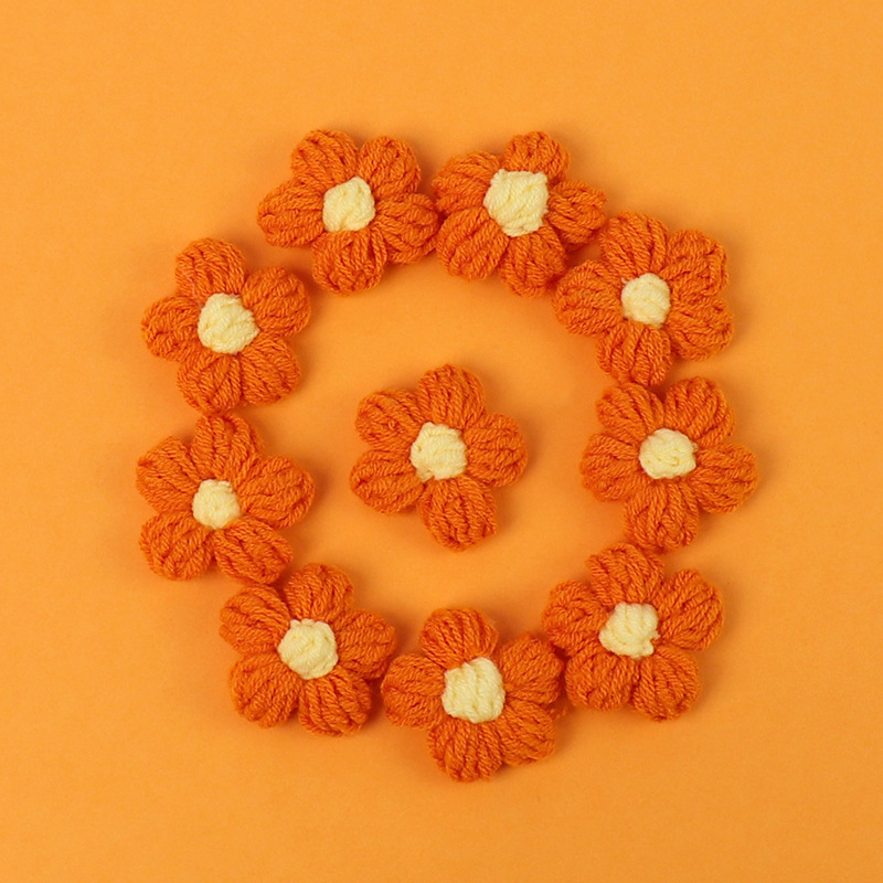 Pétalos de flor de hojaldre de color naranja