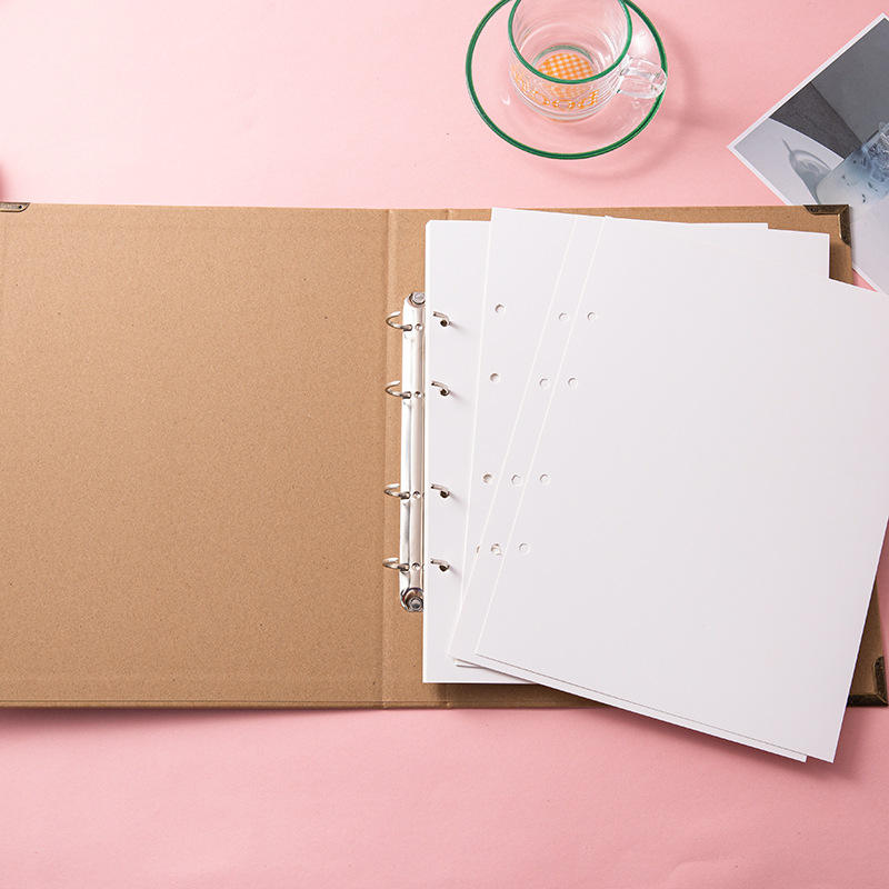 A4 kraft blank cover sheets+white cardboard sheets