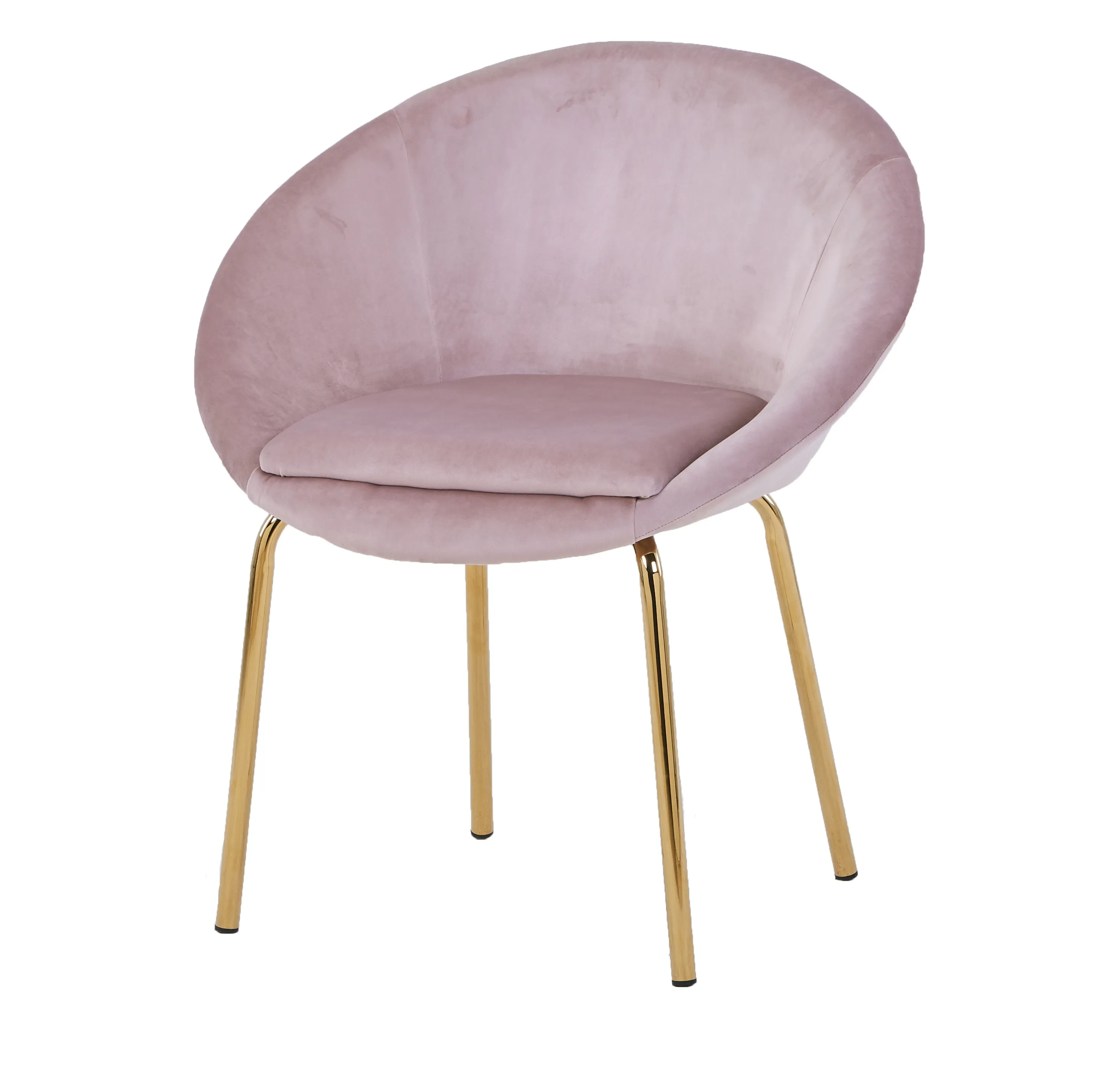 Cadeira de jantar, venda quente moderna de designer de luxo, aço dourado, cromado, quadro, rosa, cadeira de jantar