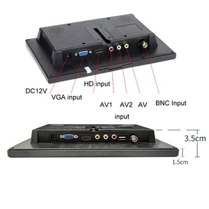 10,1 pulgadas TFT LCD con VGA HDTV AV BNC USB para PC de seguridad CCTV salida de Audio RCA de vídeo amigo DK estilo del soporte de entrada USB