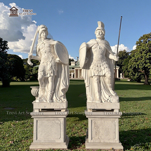 Trang trí nội thất sân vườn đá cẩm thạch Hy Lạp Roman hình tượng cổ đá vôi cuộc sống Kích thước chiến binh tác phẩm điêu khắc bằng đá cẩm thạch người lính bức tượng - Product Image 2