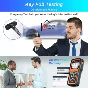Presupuesto Foxwell T1000 TPMS herramienta sensores magnéticos programación activar comprobar RF clave FOB sistema de control de presión de neumáticos probador automático