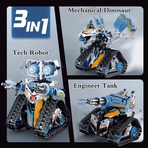 3-in-1 Educational STEM <strong>Robot</strong> Building Block Set 695pcs Dual Mode Programmable <strong>Robot</strong> APP &amp; Remote Control Toys - Product Image 2