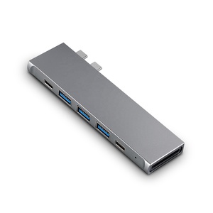 OEM便携式扩展坞8合2 USB C集线器适配器，适用于Macbook Thunderbolt 3铝分路器智能usb-c集线器 - Product Image 1