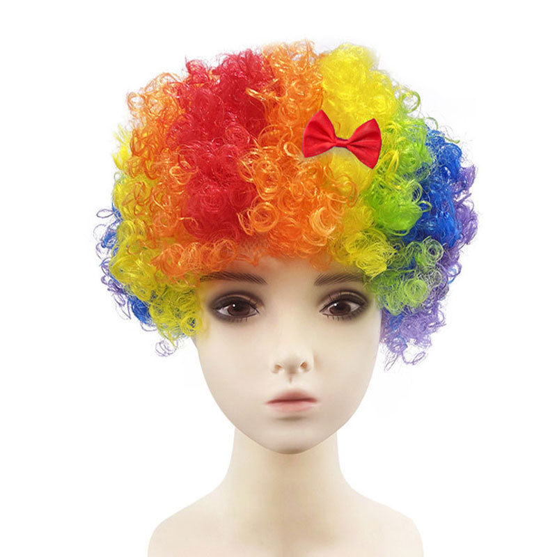 Fans colorful afro hair-bowknot