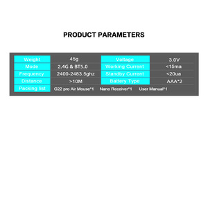 G22S Pro B <strong>T</strong> 2.4G Wireless Remote <strong>Control</strong> Gyroscope G O O g l E Voice IR Learning Backlit Air Mouse - Product Image 4