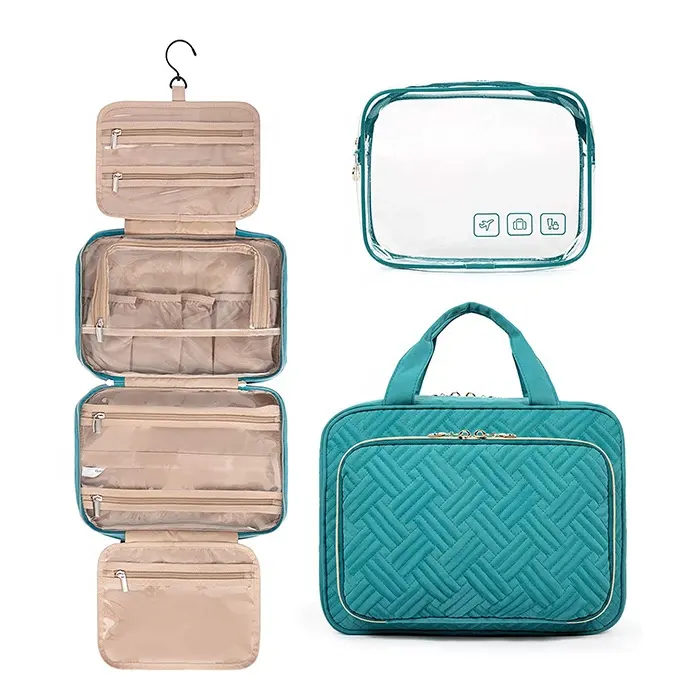 YBN 사용자 정의 세면 용품 가방 매달려 여행 주최자 TSA 승인 투명 화장품 가방