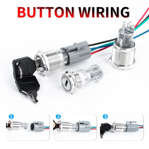HUSA 16mm 19mm 22mm <strong>Push</strong> <strong>Button</strong> <strong>Switch</strong> 2/3 Position Self-locking Self-reset 1NO1NC 2NO2NC 24V 220V Selector <strong>Switch</strong> <strong>with</strong> <strong>Key</strong> - Product Image 4