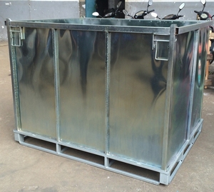 Wire mesh <strong>container</strong> Industry Warehouse High <strong>Stacking</strong> Liquid Storage Transport Galvanized Metal Steel Pallet <strong>Bulk</strong> <strong>Container</strong> - Product Image 3