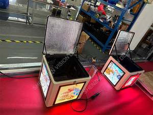 Scatola di consegna in plastica FRP Display a LED a schermo a 3 lati scatole consegna cibo moto controllo gestione intelligente - Product Image 4