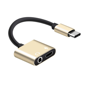 USB C至3.5毫米音频适配器，C型至双2合1 USB C型耳机快速充电转换器适配器 - Product Image 3