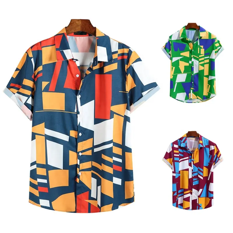 Herren Sommer Button Up Plus Size Kurzarm He-Man Designer gedruckt Blumen stilvolle Vintage-Kleidung Freizeit hemden für Männer