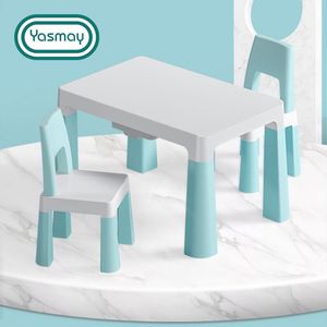 新しいデザインの多機能キッズテーブルと椅子荷重付きプラスチック子供研究テーブルと椅子セット - Product Image 1