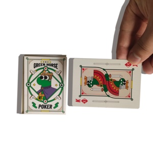 GREEN HORSE POKERカジノ防水カードデッキ防水ホログラフィックポーカー