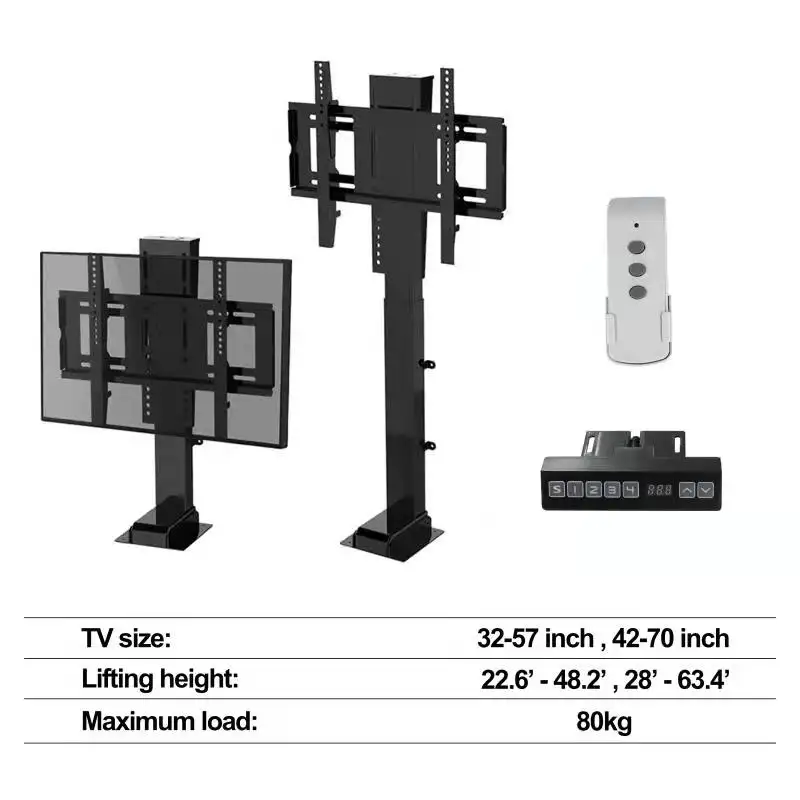 Электрический Невидимый Пульт дистанционного Управления Подъемный Кронштейн для телевизора Интеллектуальный Телескопический Кронштейн подходит для 32-70 дюймов