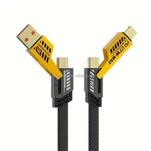N2 4合1锌合金适配器充电电缆PD 60w适用于苹果8针充电器usb c型至三星C型编织充电器 - Product Image 1