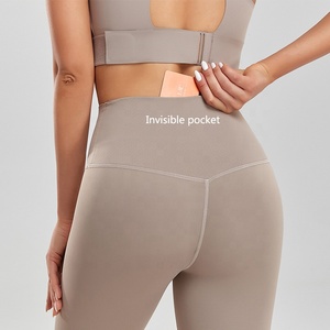 חדש עיצוב נשים בתוספת גודל S-3XL Activewear כושר חדר כושר צלב חזרה רוכסן מול יוגה ספורט חזייה וחותלות סטים עם כיס
