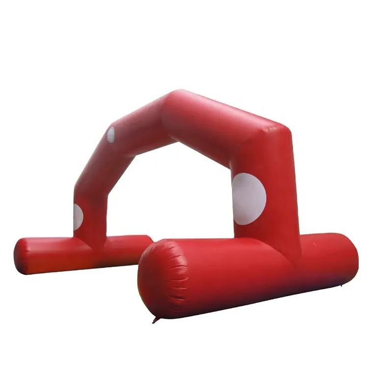 Arco gonfiabile personalizzato di colore rosso con materiale in tela cerata in PVC