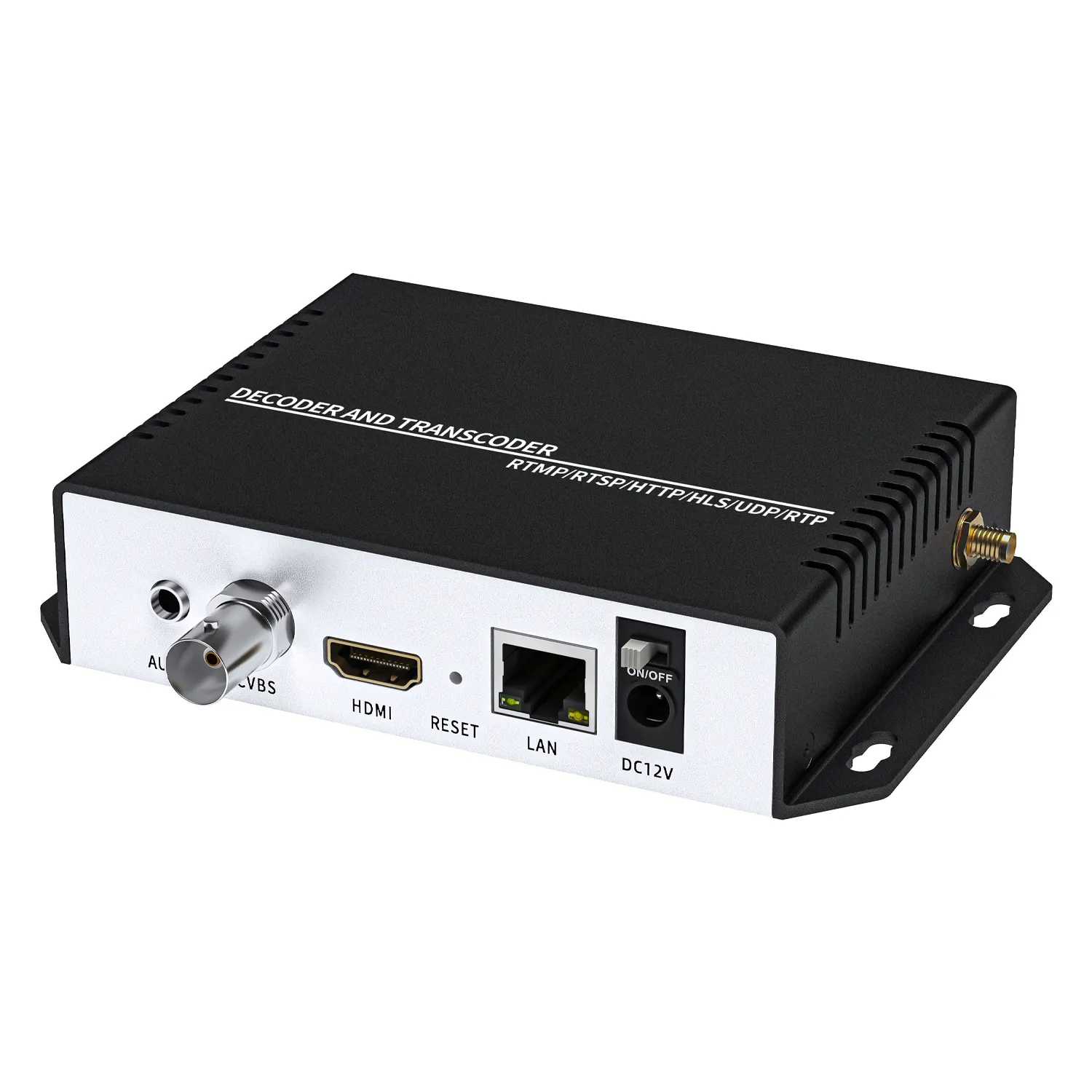 Decodificador de vídeo Unisheen 4K HDMI CVBS H.265 H.264 Interlace Stream SRT RTMP RTSP UDP