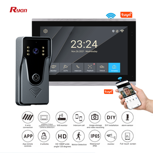 ריאן 10.1 אינץ גדול מסך מגע וידאו דלת טלפון TUYA חכם WIFI אינטרקום דלת פעמון 4-חוט שני דרך דיבור טוב באיכות APP בקרה - Product Image 2