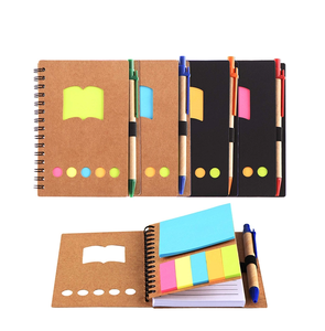 Commercio all'ingrosso personalizzato Memo note adesive bandiera Mini Notebook con penna e note adesive - Product Image 1