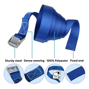 Cam khóa Ratchet <span class=keywords><strong>Tie</strong></span> xuống Dây đeo 1inch 2.5m phá vỡ sức mạnh 250kg kẹp khóa với phát hành nhanh chóng cho hàng hóa kiểm soát - Product Image 2
