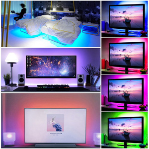 Смарт-светодиодная лента RGB для подсветки телевизора 5 м приложение и Bluetooth-совместимая Гибкая световая лента 5 В DC Регулируемый цвет окружающего освещения - Product Image 6