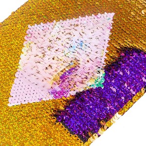 Taccuino personalizzato con paillettes per ragazze con copertina in paillettes glitter con fantasia - Product Image 5