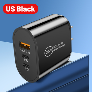 USB + 2 type-c พอร์ต USB มัลติฟังก์ชั่นแบบพกพา 48W เต้ารับไฟชาร์จติดผนังสําหรับเดินทาง - Product Image 3
