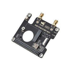 Raspberry Pi 5 PCIe M.2 E-Key HAT, NGFF NIC inalámbrico, USB Bluetooth, HAT + estándar - Product Image 1