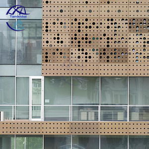 Sistema di rivestimento della facciata di costruzione personalizzato con rivestimento in alluminio per esterni con schermo perforato e taglio Laser - Product Image 2