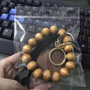 新款手工木珠钥匙扣手链流苏钥匙扣个性化木珠松紧绳手链串珠钥匙扣腕带 - Product Image 6