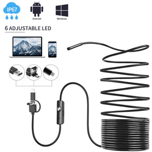 内視鏡カメラ7mmレンズ3 in 1 Mirco USB Type-C防水IP67 forAndroid Phoneコンピューター検査ボアスコープミニカメラ - Product Image 2