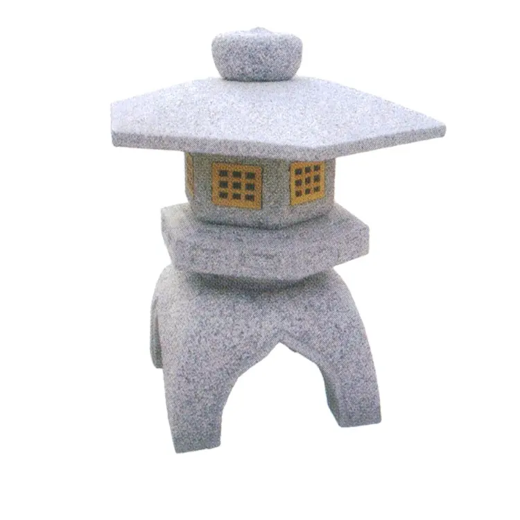 Stile giapponese vendita calda giardino Zen decorazione esterna pietra di granito naturale Yukimi Pagoda lanterna in vendita