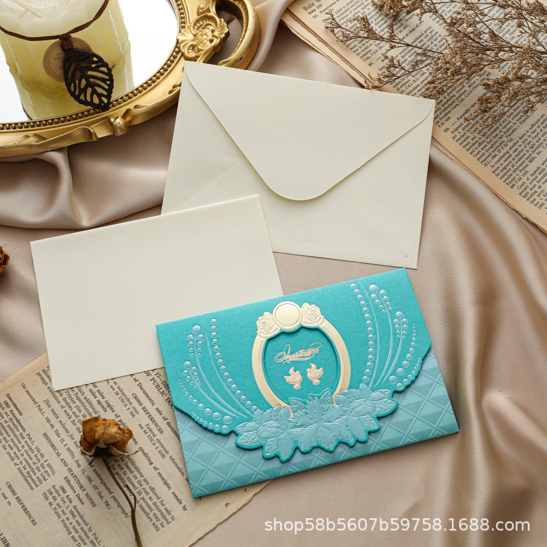 Green Bird with Gold Foil Stamping