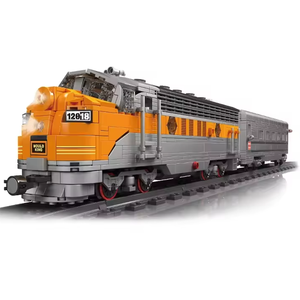 Mould King 12018S World Railway Series~USAEMD F7 Train Building Blocks Model <strong>Toys</strong> MOC Electric RC Railway Building Block Set - Product Image 1