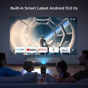 Taşınabilir V1 Pro HD yerli 1080P Android 13 akıllı projektör kablosuz WiFi BT 5.0 180 derece çevirme yuvarlak tasarım ev projektör - Product Image 4
