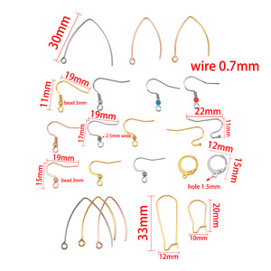 Stainless Steel 18K Plated Spring Ball Dangle Earring <strong>Wire</strong> Non Tarnish <strong>Ear</strong> Hook Accessories for Diy Jewelry Making Components - Product Image 2